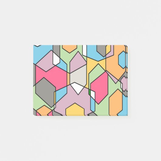 Hexagon Bauhaus - Pastels Post-it® Notes (Voorkant)