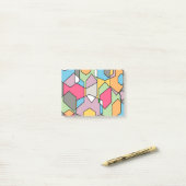 Hexagon Bauhaus - Pastels Post-it® Notes (Op bureau)