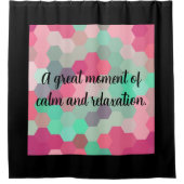 Hexagon black douchegordijn (Voorkant)