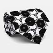Hexagon Black & White Mode stropdas (Opgerold)