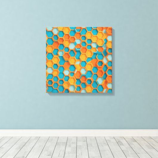Hexagon Canvas Afdruk (Insitu (Houten vloer))