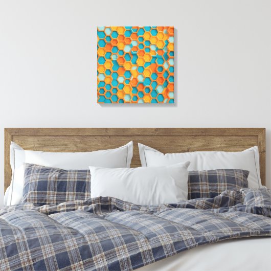 Hexagon Canvas Afdruk (Insitu (Slaapkamer))