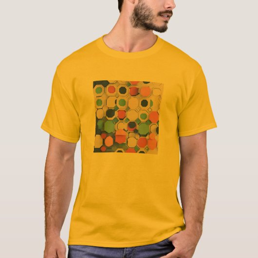 Hexagon Cirkels: Geometric Art T-shirt (Voorkant)