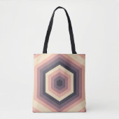 Hexagon Coffee Cream Tote Bag (Voorkant)