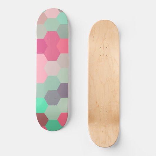 Hexagon colour,  persoonlijk skateboard (Voorkant)