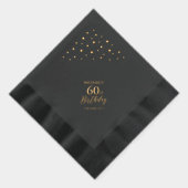 Hexagon Confetti Modern 60ste verjaardagsfeest voo Folie Servetten (Rechts)