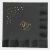 Hexagon Confetti Modern 60ste verjaardagsfeest voo Folie Servetten (Voorkant)