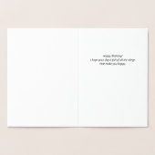 Hexagon Confetti Stylish Custom Happy Birthday Folie Kaarten (Binnen)