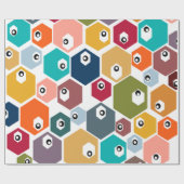 Hexagon Eyeballen Cadeaupapier (Vlak)