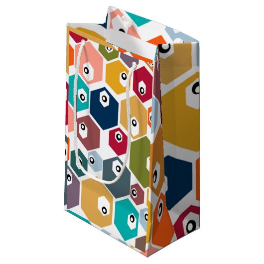 Hexagon Eyeballen Klein Cadeauzakje (Voorkant Gekanteld)
