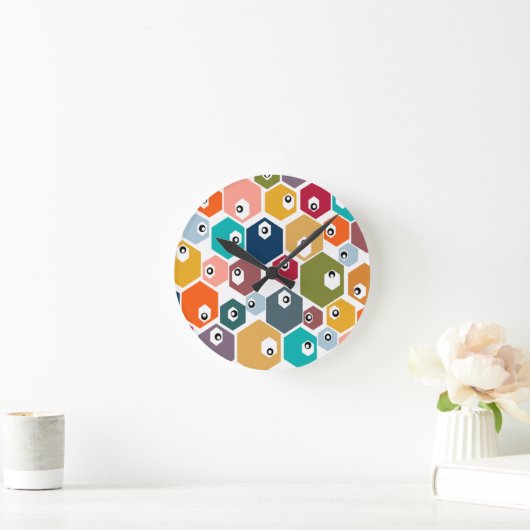 Hexagon Eyeballen Ronde Klok (Huis)