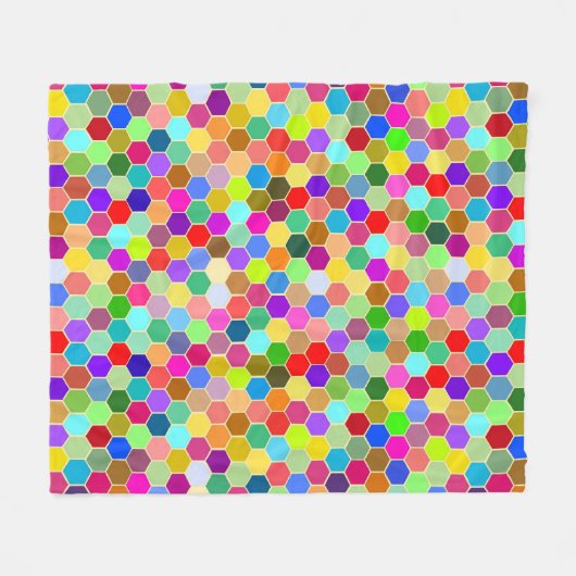 Hexagon Fleece Deken (Voorkant (Horizontaal))