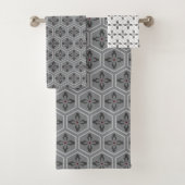 Hexagon floral bad handdoek (Insitu)