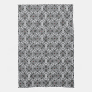 Hexagon floral theedoek