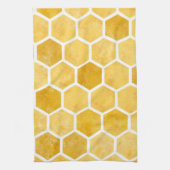 Hexagon gele honingraat keukenhanddoeken (Verticaal)