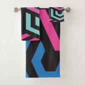 Hexagon Geometric Pattern Bad Handdoek (Insitu)