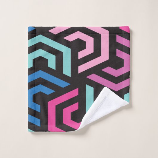 Hexagon Geometric Pattern Bad Handdoek (Wasdoekje)