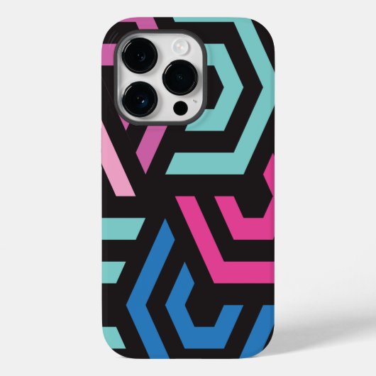 Hexagon Geometric Pattern Case-Mate iPhone Case (Achterkant)