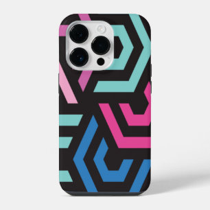 Hexagon Geometric Pattern iPhone 14 Plus Hoesje