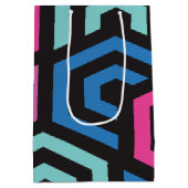 Hexagon Geometric Pattern Medium Cadeauzakje (Achterkant)