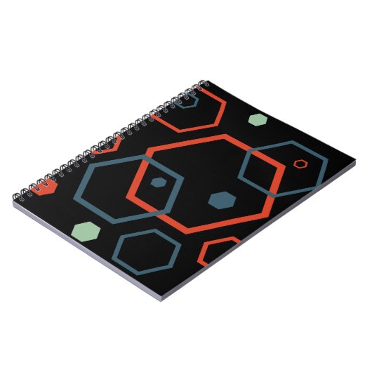 Hexagon Geometric Pattern Notitieboek (Linkerzijde)