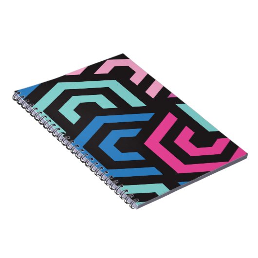 Hexagon Geometric Pattern Notitieboek (Rechterzijde)