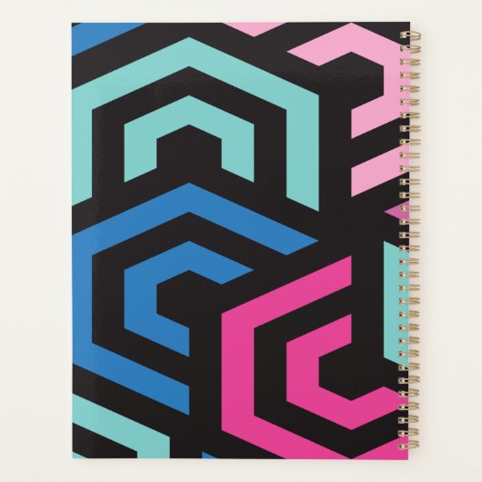 Hexagon Geometric Pattern Planner (Achterkant)