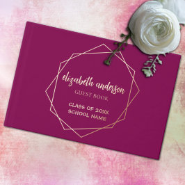 Hexagon geometrisch Lijst Afstuderen Gastenboek