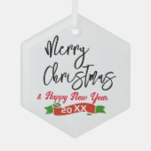 Hexagon Gepersonaliseerd Ornament Vrolijk Kerstfee (Voorkant)