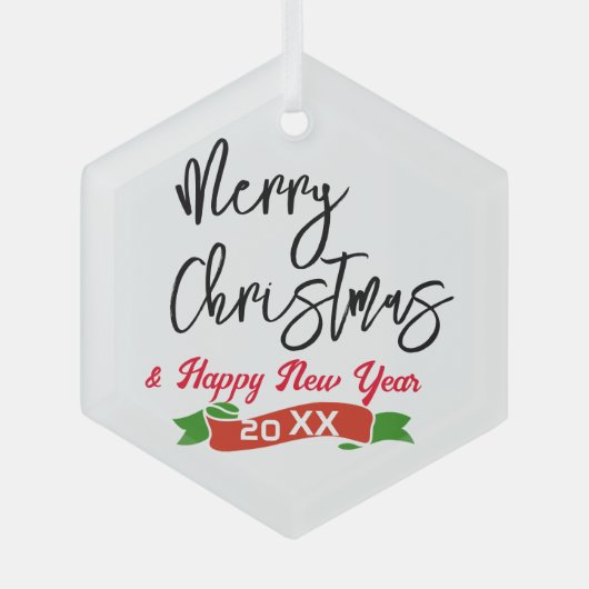 Hexagon Gepersonaliseerd Ornament Vrolijk Kerstfee (Voorkant)