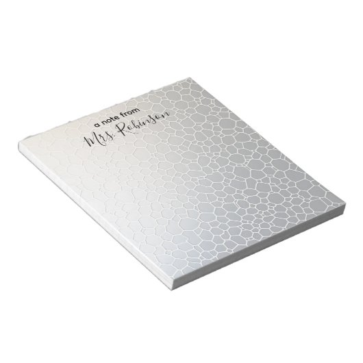  Hexagon Gradient Teacher Appreciation Notitieblok (Schuin)