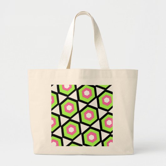 Hexagon Grote Tote Bag (Voorkant)