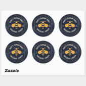Hexagon Honey Bee Logo Honey Jar Ronde Sticker (Vel)