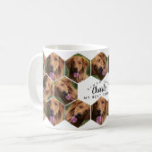 Hexagon Honeycomb foto van moderne elegante collag Koffiemok (Voorkant links)