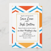 Hexagon in oranje, blue and white kaart (Voorkant / Achterkant)