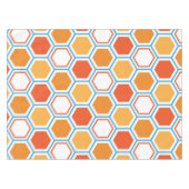Hexagon in oranje, blue and white tafelkleed (Voorkant (Horizontaal))