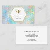 hexagon-label bijen logo visitekaartje (Voorkant / Achterkant)