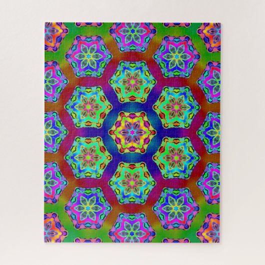 Hexagon Mandala Design 1.1.23.1 Legpuzzel (Verticaal)