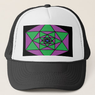 Hexagon Mandala Trucker Pet