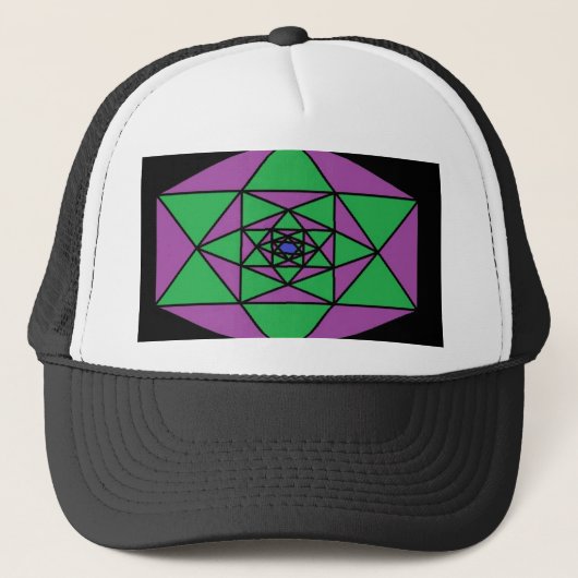Hexagon Mandala Trucker Pet (Voorkant)