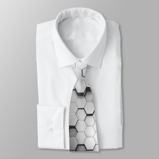 Hexagon Max Steel Metal Screw Necktie Design Stropdas (Gebonden)