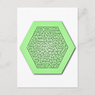 Hexagon Maze Briefkaart