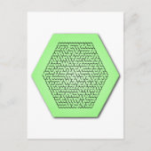 Hexagon Maze Briefkaart (Voorkant)