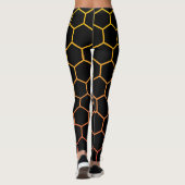Hexagon modern design met eenvoudig zwart leggings (Achterkant)