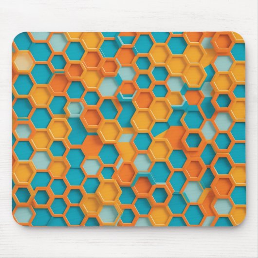 Hexagon modern muismat (Voorkant)