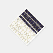 Hexagon Modern Navy Blauw Goud Geometrische Glam P Servetten (Hoek)