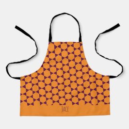 Hexagon Oranje Violet Minimal Pattern Schort