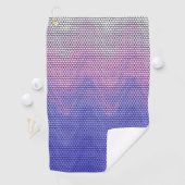 Hexagon Paarse Roze Abstract Patroon Golfhanddoek (Insitu)