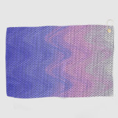 Hexagon Paarse Roze Abstract Patroon Golfhanddoek (Horizontaal)