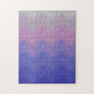 Hexagon Paarse Roze Abstract Patroon Legpuzzel